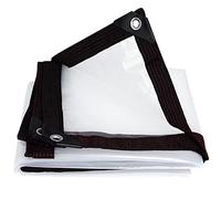 Tarpaulin Transparent Garden Waterproof Transparent Tarpaulin With Eyelets Plant Pergola Rainproof Film Cloth PE Plastic Cover (Color : Clear, Size : 3x6m)