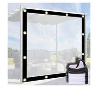 Tarpaulin Transparent Waterproof Thick Plastic Tarpaulin with Grommets Sunblock Shade Cloth for Outdoor Balcony Plants Greenhouse, 69 Sizes(1x1.8m/3.28x5.9ft)