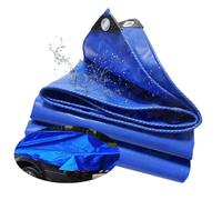 Tarpaulin Waterproof 155 x 365 cm with Reinforced Loops - Tear-Resistant UV Protection Waterproof Tarps with Rope Cover for Outdoor Furniture Caravan Car Cover, Blue