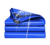 Tarpaulin Waterproof 155 x 480 cm with Reinforced Loops - Tear-Resistant UV Protection Waterproof Tarps with Rope Cover for Multipurpose Outdoor Use, Blue