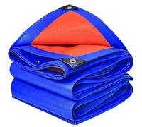 Tarpaulin Waterproof 380 x 390 cm Uv/Tear Resistant Pe Tarpaulin Sheet Tent with Reinforced Eyelets Regular, Builders Tarp for Garden Furniture Shed Camping, B