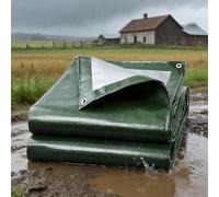 Tarpaulin Waterproof 440 x 670 cm Heavy Duty, Pe Material, Waterproof Tarp Sheet Cover Groundsheet Multipurpose, Reinforced Eyelets for Greenhouse, Groundsheet, Green