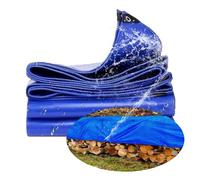 Tarpaulin Waterproof 520 x 640 cm with Reinforced Loops - Tear-Resistant UV Protection Fabric Tarp Sheet with Rope Waterproof Cover for Outdoor Furniture Caravan Car Cover, Blue