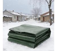 Tarpaulin Waterproof 540 x 670 cm UV Protection, Waterproof, Heavy Duty Tarpaulin Sheet, Builders Tarp Durable, Resistant, with Eyelets for Greenhouse, Groundsheet, Green