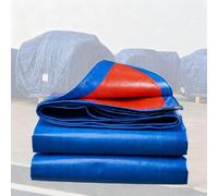 Tarpaulin Waterproof Cover 2m 3.0m 4.0m 4.5m 6m 6.5m 7m 7.5m garden tarps Reinforced Edges with Metal Eyelets PVC Blue Tarp for Indoor and Outdoor Protection(4x4.5m)