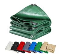 Tarpaulin Waterproof Heavy Duty 1.5 x 4.7 m Heavy Duty, Frost-Resistant, Waterproof Tarpaulin Sheet Cover for Outdoor, Camping, Garden, Green
