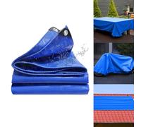 Tarpaulin Waterproof Heavy Duty 140 x 1150 cm with Reinforced Loops - Tear-Resistant UV Protection Waterproof Tarps with Rope Cover for Multipurpose Outdoor Use, Blue