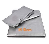 Tarpaulin Waterproof Heavy Duty -140GSM Universal Silver tarp Sheet - Premium Quality Cover Made of Tarpaulin Furniture Cover Camping Sheet (8 x 12m)
