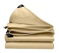 Tarpaulin Waterproof Heavy Duty 1x1.2m 1x1.5m 1.2x1.5m 1.2x1.8m 1.8x2.4m 2x3m Beige Tarpaulin Sheet with Eyelets, PVC Tarp Cover Sheet (Size : 1.8x2.4m)