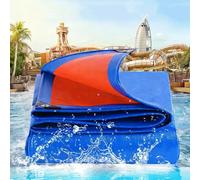 Tarpaulin Waterproof Heavy Duty 2.5m 3.5m 4.5m 5.5m 6.5m 7.5m clear vinyl tarp with Eyelets Blue Tarps Sheet for Furniture Ground Multipurpose Covers(3.5x10m)