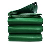 Tarpaulin Waterproof Heavy Duty 2.5mx2.5m/2.5mx3m/2.5mx4m/3mx6m 450g/m² Green PVC Tarp Sheet Cover, with Reinforced Grommets Multipurpose Canopy Tent for Outdoor Use Tarps(3x5m(9.8ftx16.4ft))