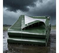 Tarpaulin Waterproof Heavy Duty 2.6 x 3.8 m Heavy Duty, Pe Material, Waterproof Pe Tarpaulin Sheet Reinforced Edges, with Eyelets for Car, Pool, Caravan, Garden, Green