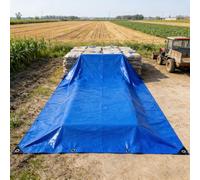 Tarpaulin Waterproof Heavy Duty 220 x 410 cm Uv Tear Resistant Builders Tarp Universal, Multipurpose for Camping, Garden, Greenhouse, Outdoor Furniture, Trailers & Sheds, Blue