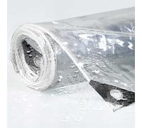 Tarpaulin Waterproof Heavy Duty 8.5x8m/27.9x26.2ft, Thick 350 g/m² Transparent Outdoor Waterproof Tarpaulin, Frost-Resistant, PVC Plastic Tarp for Garden, Gazebo, Camping, Furniture