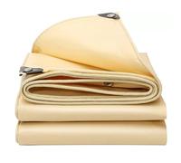 Tarpaulin Waterproof Heavy Duty Tarp Sheet Cover, Beige Heavy Duty Waterproof PVC Tarpaulin 500g Reinforced Edges Grommets Multiple Sizes(1x1.8m)