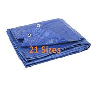 Tarpaulin Waterproof Heavy Duty - Universal Blue/Green tarp Sheet - Premium Quality Cover Tarpaulin Furniture Cover Camping Sheet (5m x 6m)