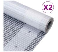 vidaXL 2x Leno Tarpaulins White Greenhouse Replacement Ground Sheet Leno Tarp