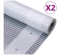 vidaXL 2x Leno Tarpaulins White Greenhouse Replacement Ground Sheet Leno Tarp