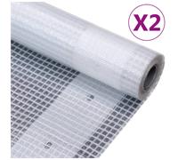 Tarpaulin White LDPE with HDPE Mesh 2x3 m 260g/m² Reinforced Eyelets Allweather