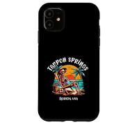 Tarpon Springs Florida Funny Skeleton in the Hot Sun Design Case for iPhone 11