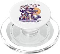 Tarpon Springs Florida Paradise Alligator Retro Style Design PopSockets PopGrip for MagSafe