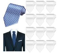 Tarpop 12 Pcs Sublimation Ties Blank Polyester for Men White Sublimation Necktie Solid Satin Polyester Necktie Heat Transfer Mens Neckwear Tie for Wedding Party Business Formal Occasion, 57 Inch,
