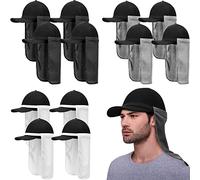 Tarpop 12 Pcs UV Neck Sun Protector Hat Drape Neck Protector Unisex Adjustable Sun Shade Face Cover for Outdoor, Colorful, Medium