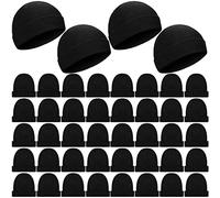 Tarpop 96 Pack Beanies Unisex Bulk for Men Women, Winter Beanie Hats Packs Knit Hat Warm Beanies Winter Skull Cap, Black, 16 x 26 cm/ 6.3 x 10.24 inches