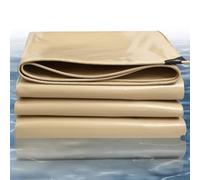 Tarps,Heavy Duty Waterproof Tarpaulin 1.5x1.5m, 2x2m, 3x3m, 4x4m, 5x5m - Multipurpose Outdoor Cover Sheet for Furniture, Caravans, Trucks - Beige Tarp for Ground Protection