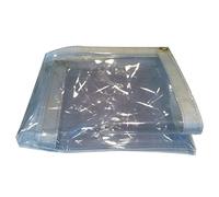 Tarps Now Marine Grade Clear Vinyl Tarp with Brass Grommets - Waterproof Heavy Duty Tarp Canopy Sheet Cover Multi Purpose Tarpaulin for Indoor and Outdoor - 18 oz, 20 Mil (8' x 15')