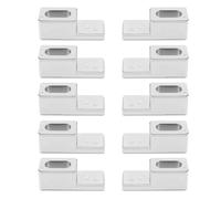 Tarqite 10Pcs 6mm Shower Glass Panel Bracket Chrome-Plated ABS Plastic Retaining Clip for Bathroom Enclosure Fixture Door Clamp Bracket Retaining Clip(Silver)