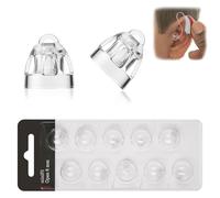 Tarqite 10Pcs Hearing Aid Domes, Compatible with Oticon Minifit 6mm Hearing Aid Accessories, Soft Silicone Replacement Ear Tips, Double Vent Soft Bass Domes