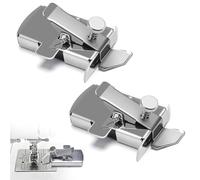 Tarqite 2Pcs Magnetic Seam Guide for Sewing Machine, Sewing Accessories for Multifunctional Anti-Curl Measuring(Silver)