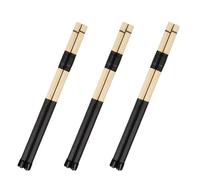 Tarqite 3 Pair Bamboo Bundle Drumsticks, 40cm Drum Sticks 5A, Non-Slip Bamboo Dowels Drum Stick for Jazz, Folk, Country Percussion Music Practice and Live Performance (Black)