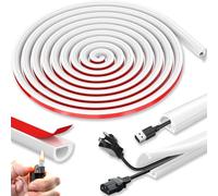 Tarqite 3M Wire Covers for Cables, Half-round Self-Adhesive Cable Management Trunking, Mini Flexible Wire Covers for Concealing Wires on Walls