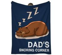 Tarrapu Christmas Blanket Gift: Dad’s Snoring Corner Fleece Blanket | Dad Blanket Perfect Birthday, Christmas, Xmas Gift for Dad from Son or Daughter | Cozy Gifts for Dads from Kids