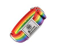 Tarring Sports Rainbow Canvas Band Medical id Bracelets for Girls & Boys- Pre-Engraving Autism Awareness