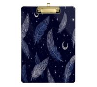 tarrot Feathers Mystery clipboard for Nurses Plastic for Soccer Truck Driver Size 9 x 12.5 Tabla para escribir Gold Hold