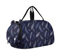 Tarrot Feathers Mystery Girl's Gym Duffel Bag with Shoes Compartment Lightweight Carry On Weekender Bag for Travel, Sports, Duffel, Weekender bolso viajero