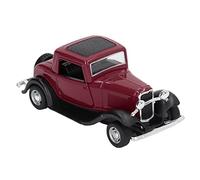 TARSHYRY 1:32 Scale Classic Car Alloy Vintage Replica Toy with Open Doors Pullback Action (Wine Red)