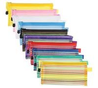 TARSHYRY 10 Pcs Mesh Zip Pouches, Versatile Multipurpose Organization Bags with Sturdy Zipper for Jewelry Toiletries Accessories (10 Colors)