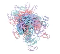 TARSHYRY 100 Pcs Drop Shaped Paper Clips, Colorful Metal Cute Paper Clips for School Office Supplies, with Playful Patterns and Glossy Hues for Document Organizing