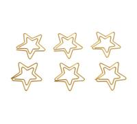 TARSHYRY 100PCS Funny Cute PaperClips Halloween Paper Clips Decorative Metal Small Journaling Paper Clamps Gold PaperClips for Office School Home (Star Shaped)