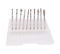 TARSHYRY 10Pcs Cuticle Clean Drill Bits Set Nail Tungsten Steel Assorted Grinding Head Tools Manicure Pedicure (As Shown #63)