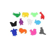 TARSHYRY 12 Pcs Wine Glass, Silicone Drink Markers with Vivid 3D Shapes for Weddings Parties Cocktail Champagne (Land Animals)