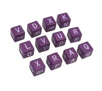 TARSHYRY 12pcs English Letter Dice Set, Fast Paced Strategic Word Game with Scrambled Letter Dice for Vocabulary Building, Family Party Travel Fun