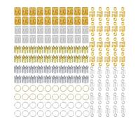 TARSHYRY 160pcs Braiding Hair Rings, Dreadlock Accessories, Diverse Styles Metal Hair Clips Cuffs, Gold Accessories for All Hairstyles