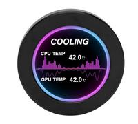 TARSHYRY 2.1 Inch IPS USB C PC Temperature Display for Water Cooling Systems, Support Dynamic Themes, Independent Development Software for Monitoring (Black)
