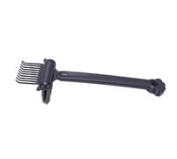 TARSHYRY 2 in 1 Comb Brush Cleaner, Dual Sided Elastic Claws and Stiff Brush, with Non Slip Handle and Bend Resist Design, for Pet Hair Furniture Keyboard Car Seats Hard to Areas (Blue)