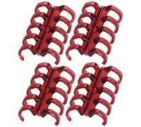 TARSHYRY 20 Pack Split Key Rings, 11mm Diameter, Holds Up to 60 Sheets, Ideal for Organizing Documents and Office Supplies (Red)